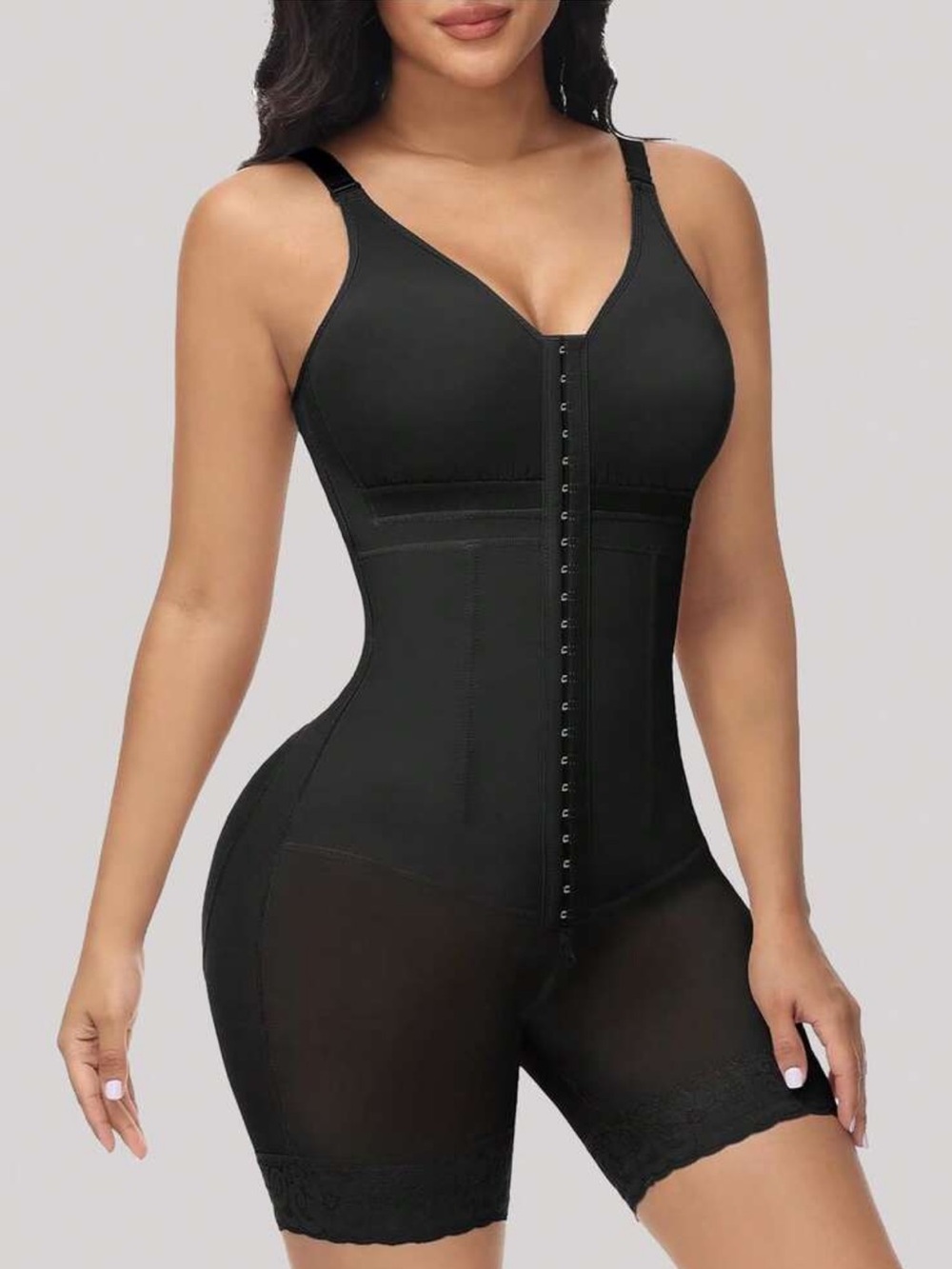 YIANNA Colombia Front-Hook Black Full-Body Shapewear Bodysuit 🖤